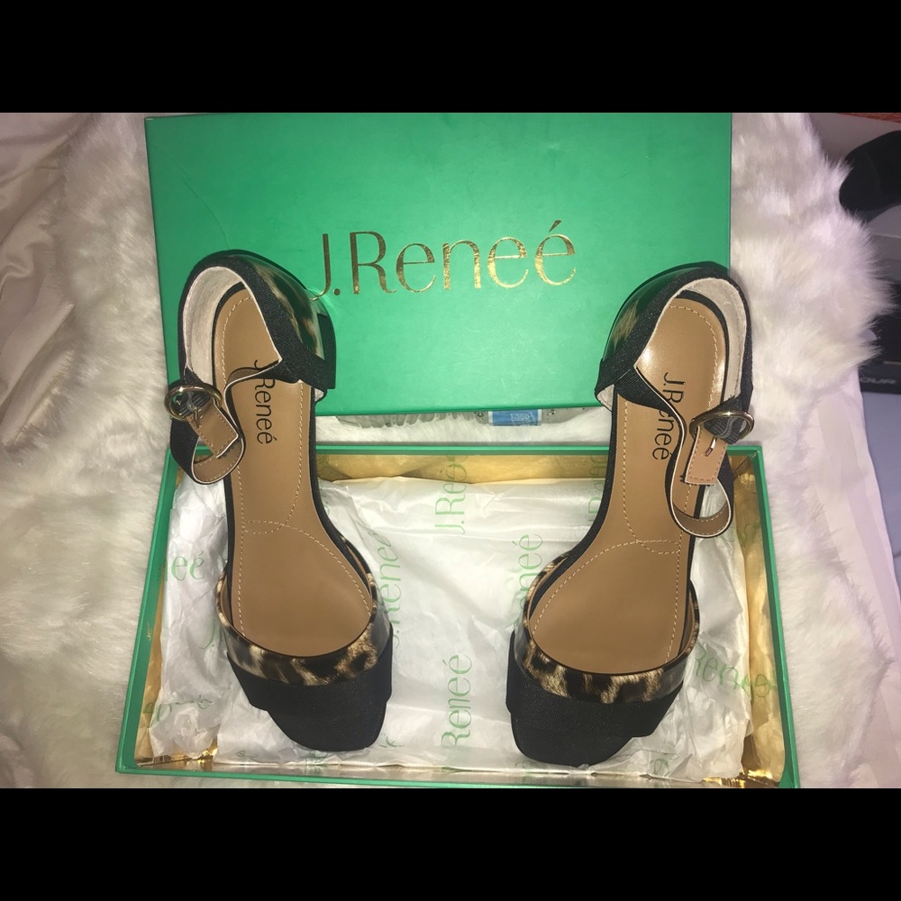 J.Renee Leopard Print PA Dressy Sandals